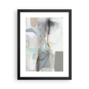 Plakat i sort ramme - Tågeagtig abstraktion - 30x40 cm