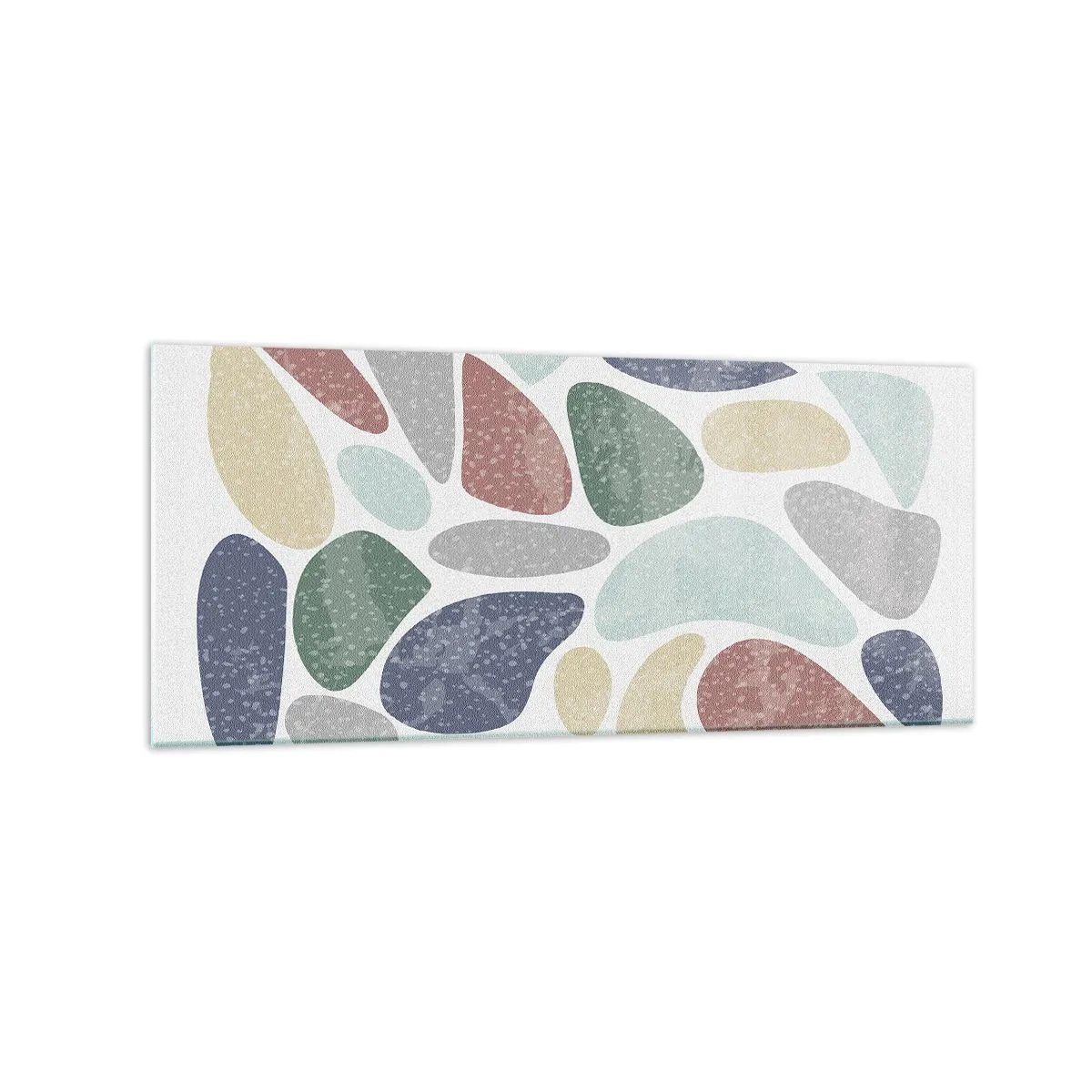 Billede på glas - Mosaik af pulveriserede farver - 120x50 cm
