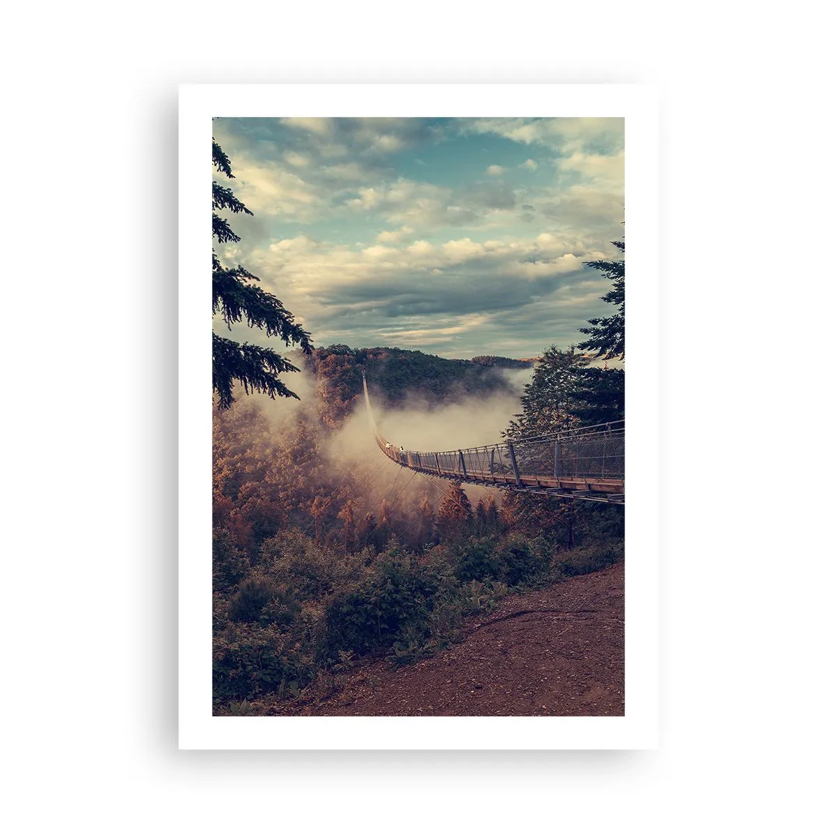 Plakat - Over efterårsskoven - 50x70 cm