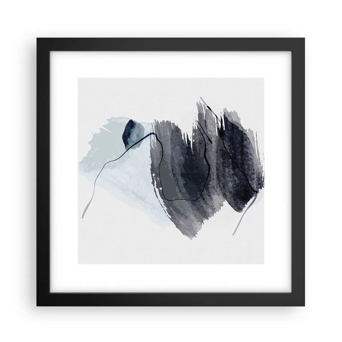 Plakat i sort ramme - Intensitet og bevægelse - 30x30 cm