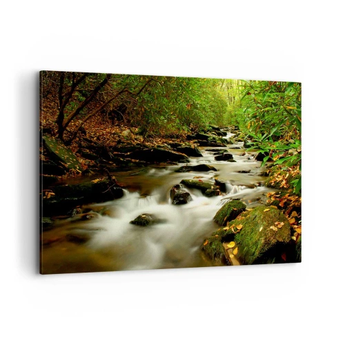 Lærredstryk - Billede på lærred - Som flydende sølv - 120x80 cm