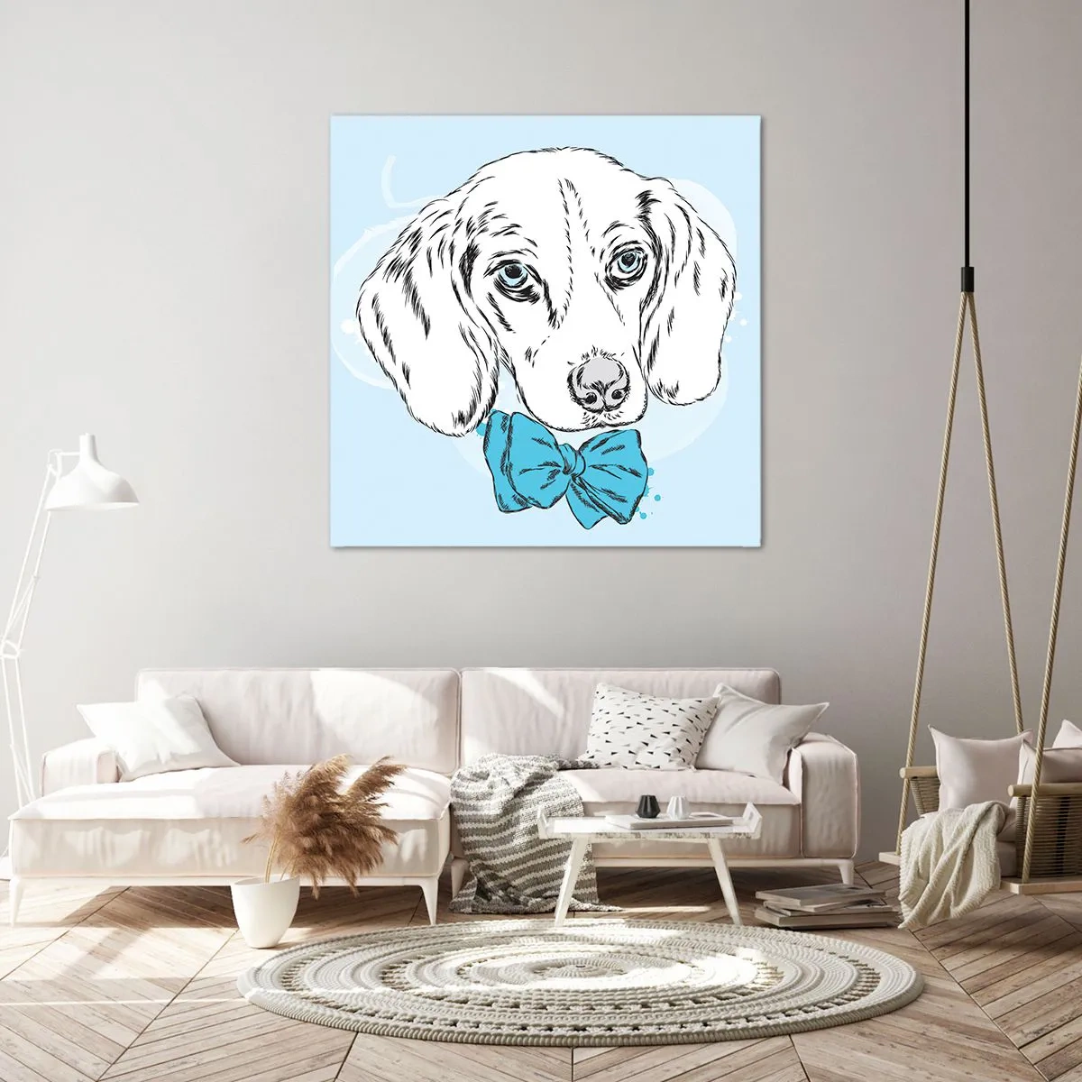 Lærredstryk - Billede på lærred - Elegance for hunde - 60x60 cm