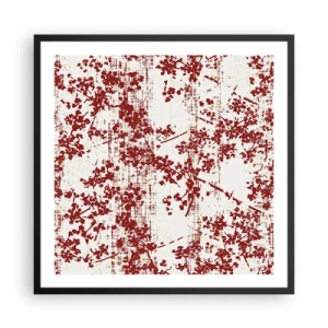 Plakat i sort ramme - Som en gammel percale - 60x60 cm