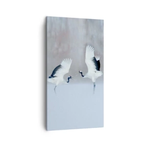 Lærredstryk - Billede på lærred - Danser i tågen - 45x80 cm