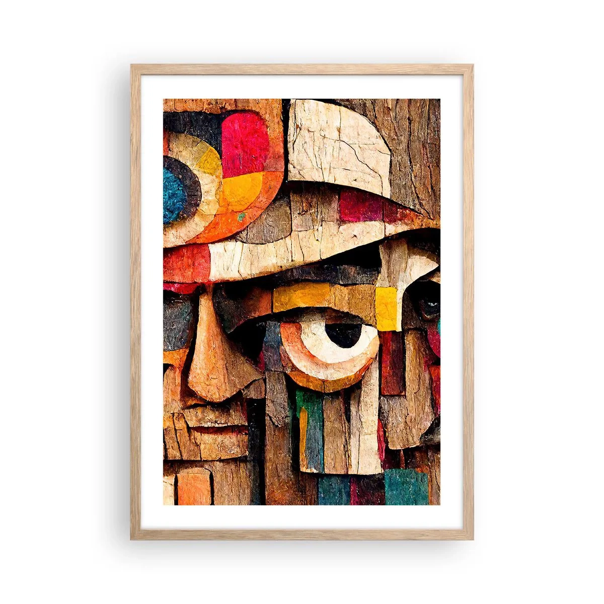 Plakat i ramme af lyst egetræ - Jeg kan se dig... - 50x70 cm