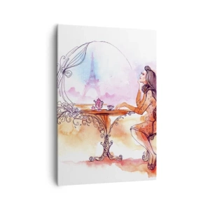 Lærredstryk - Billede på lærred - Parisisk elegance - 70x100 cm