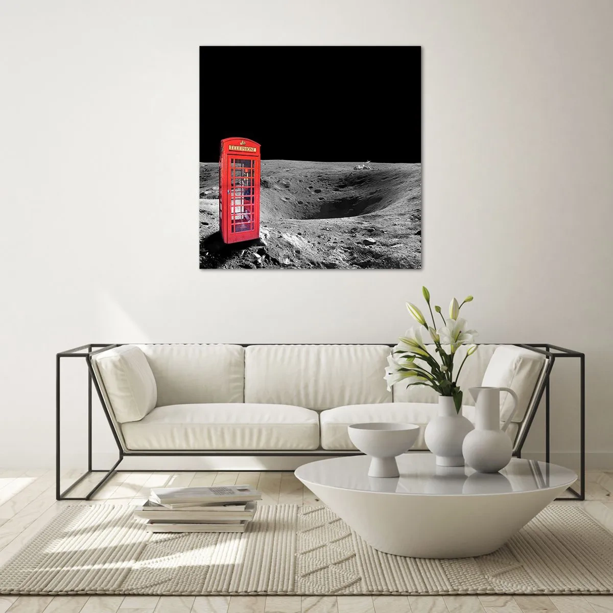 Billede på glas - Kosmisk vittighed - 60x60 cm