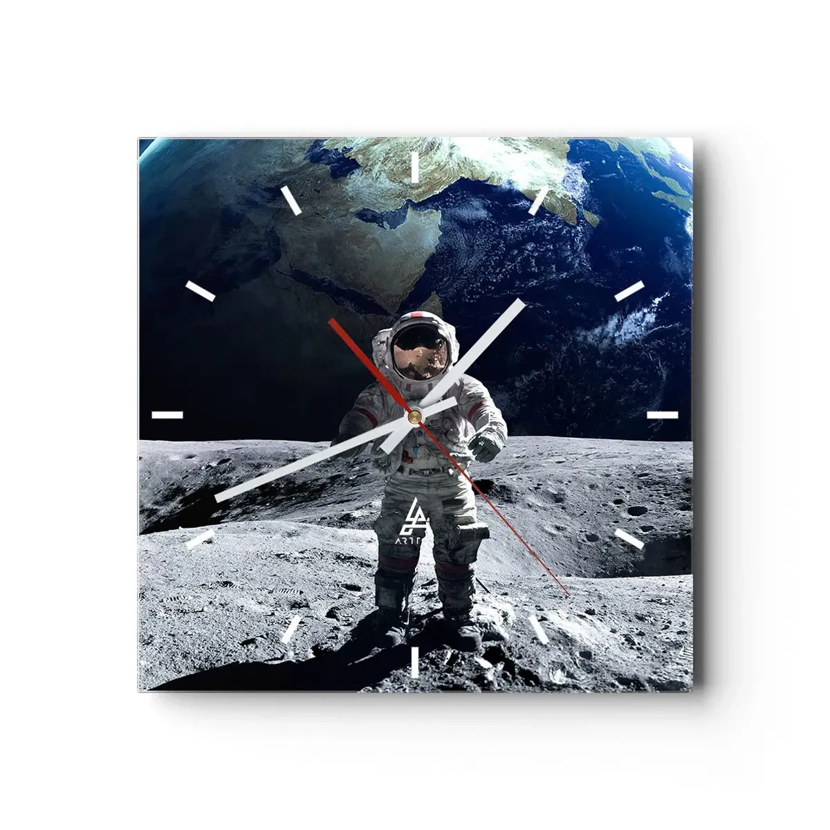 Vægur, Uret - Hilsner fra månen - 40x40 cm