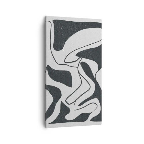 Lærredstryk - Billede på lærred - Abstrakt leg i en labyrint - 45x80 cm