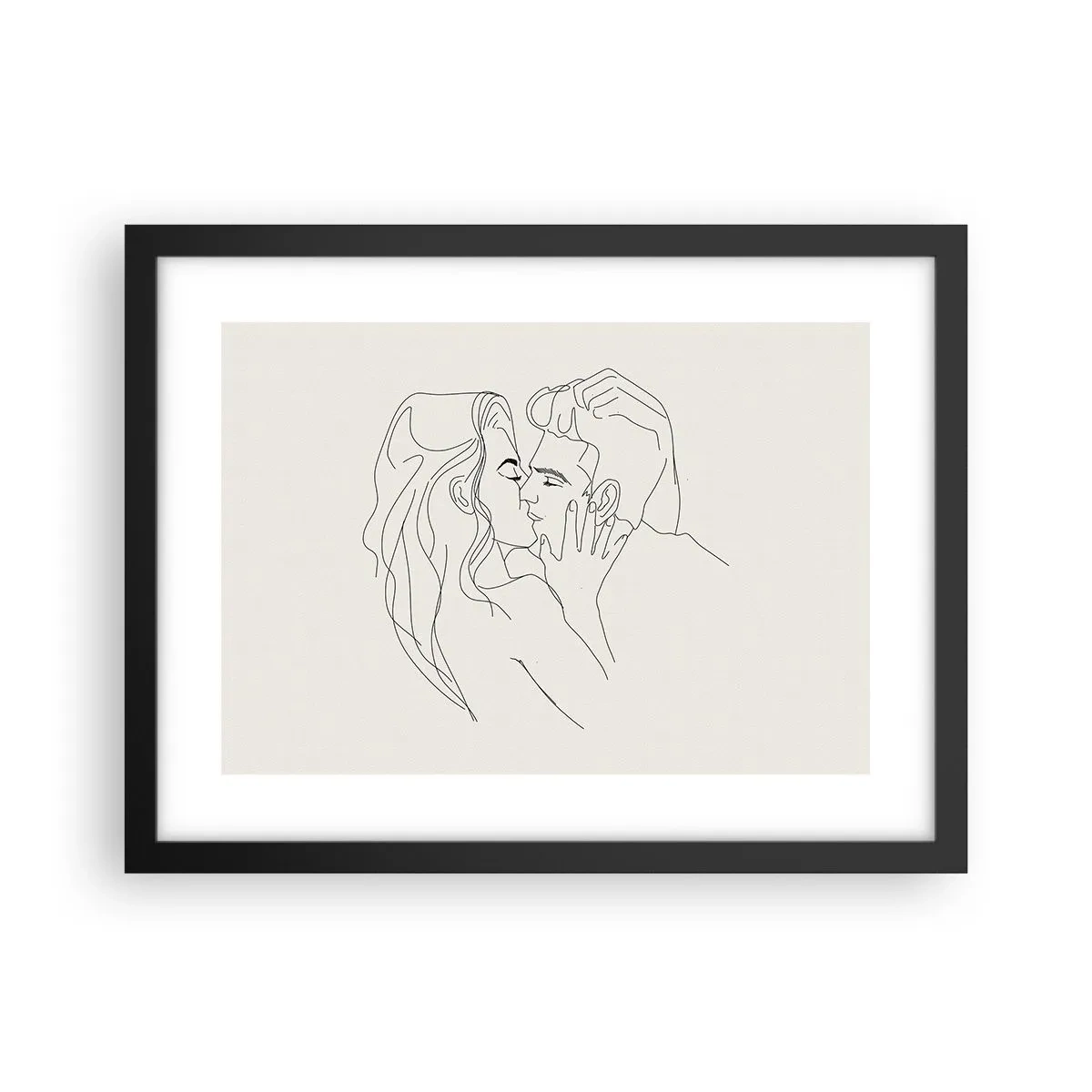 Plakat i sort ramme - Forviklet i følelser - 40x30 cm