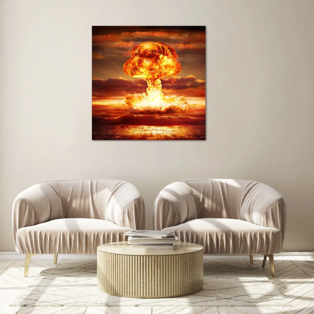 Billede på glas - Og enden vil komme - 50x50 cm