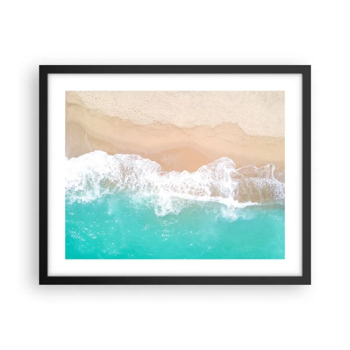 Plakat i sort ramme - Kærlig berøring - 50x40 cm