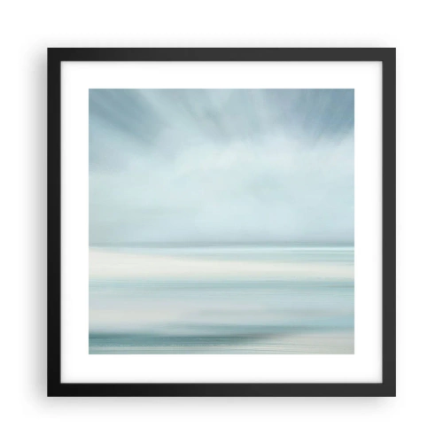 Plakat i sort ramme - Fred hele vejen til horisonten - 40x40 cm