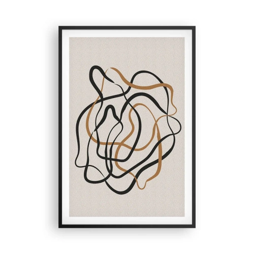 Plakat i sort ramme - Alt er gået galt - 61x91 cm