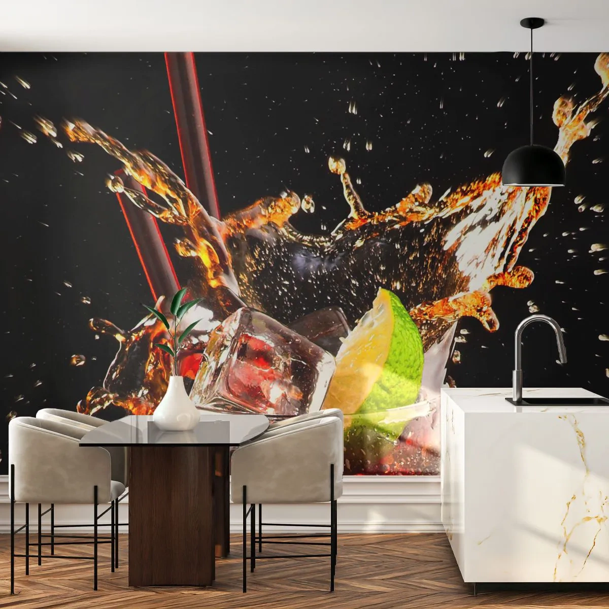 Fototapet Selvklæbende Deluxe Sticker - Glæde og farveenergi - Gastronomi, Cocktail, Frugt - 100x70 cm