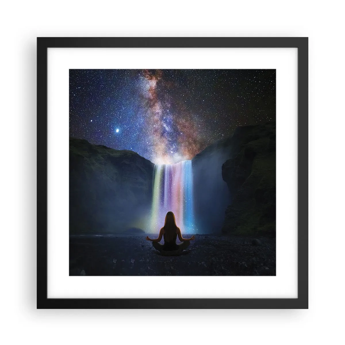 Plakat i sort ramme - Absolut harmoni - 40x40 cm