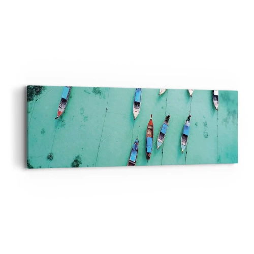 Lærredstryk - Billede på lærred - I glædelig forventning - 90x30 cm