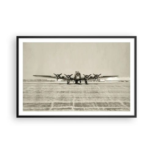 Plakat i sort ramme - Som altid klar - 91x61 cm