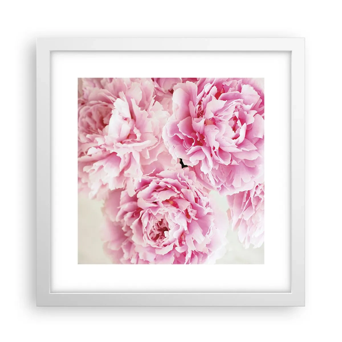 Plakat i hvid ramme - I lyserød glamour - 30x30 cm