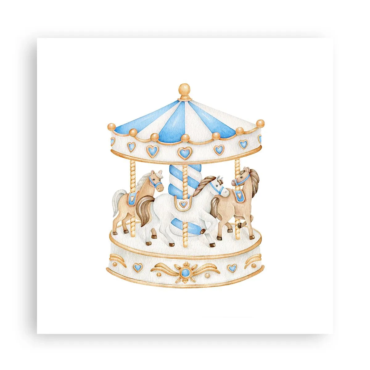 Plakat - Sød barndom - 60x60 cm