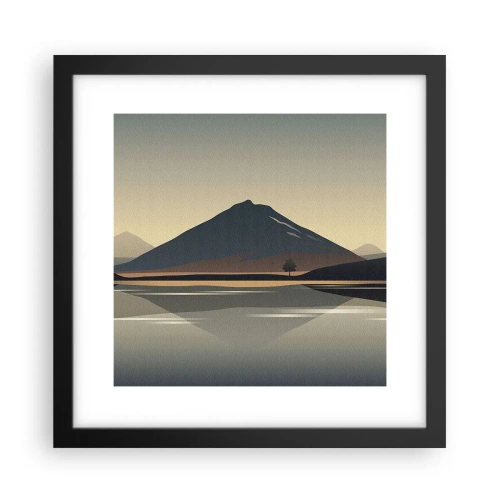 Plakat i sort ramme - Spejlrefleksion - 30x30 cm