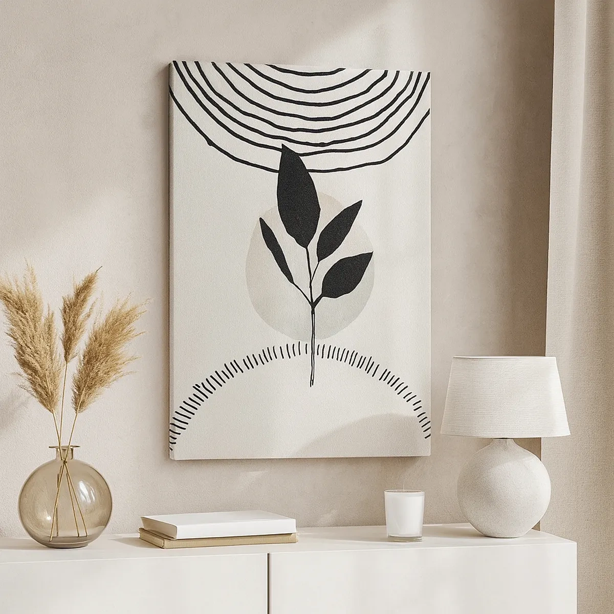 Lærredstryk - Billede på lærred - Komposition: naturens ritualer - 50x70 cm