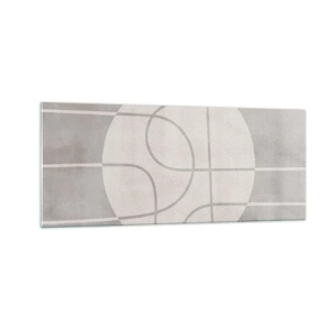 Billede på glas - Cirkulær og lige frem - 100x40 cm