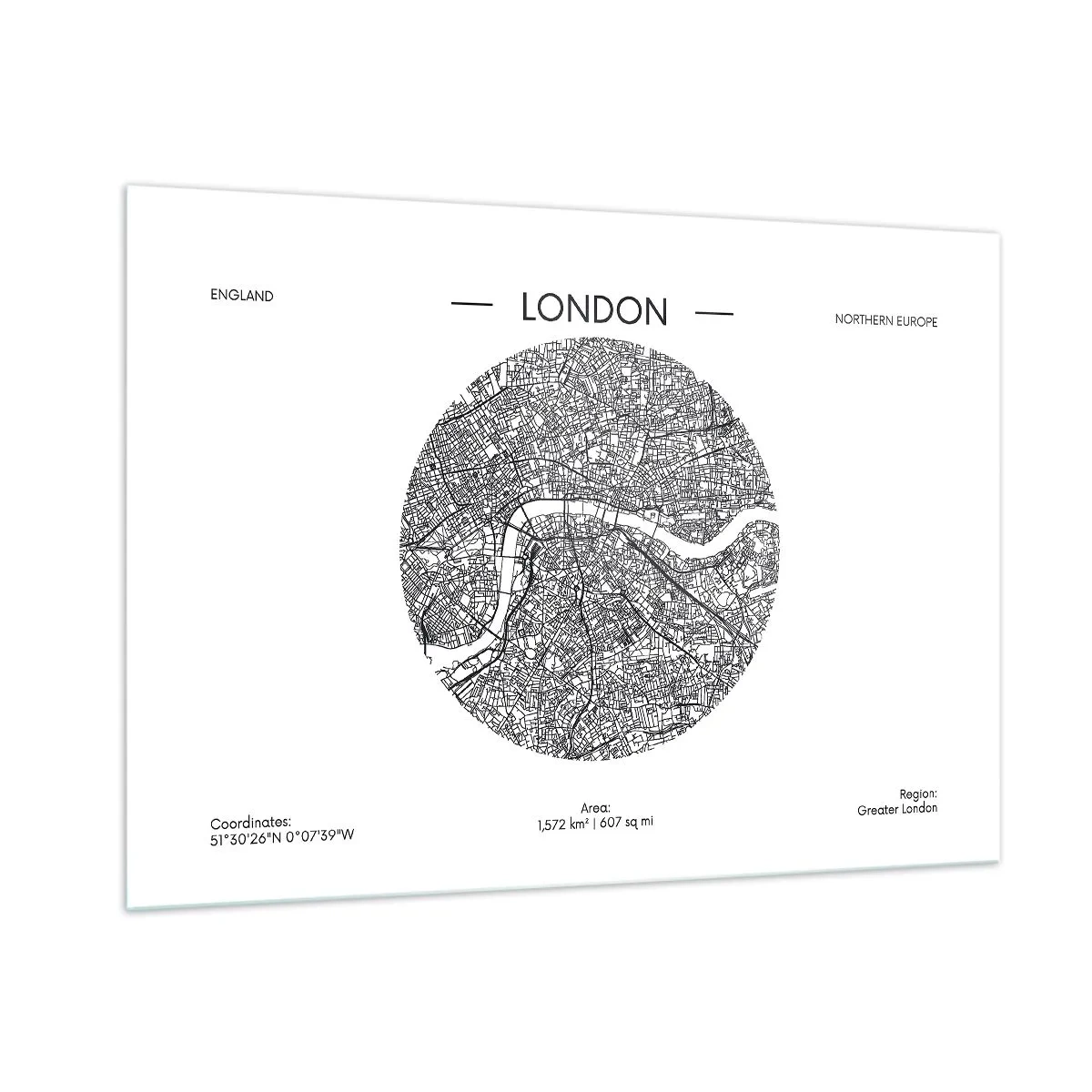 Billede på glas - Londons anatomi - 100x70 cm
