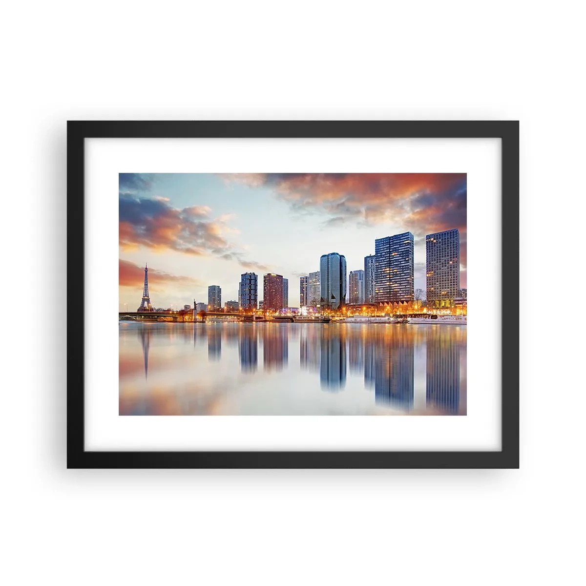 Plakat i sort ramme - Den monumentale ro i Paris - 40x30 cm