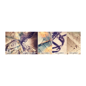 Prøve Fototapet Selvklæbende Deluxe Sticker - I stor hast - Abstraktion, Stykke, Grafik - 100x30 cm