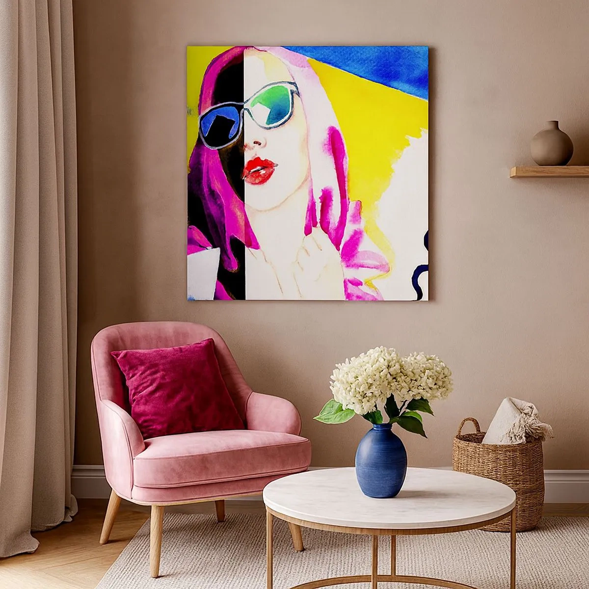 Lærredstryk - Billede på lærred - Jeg er ikke hvid, og jeg er ikke sort - 30x30 cm