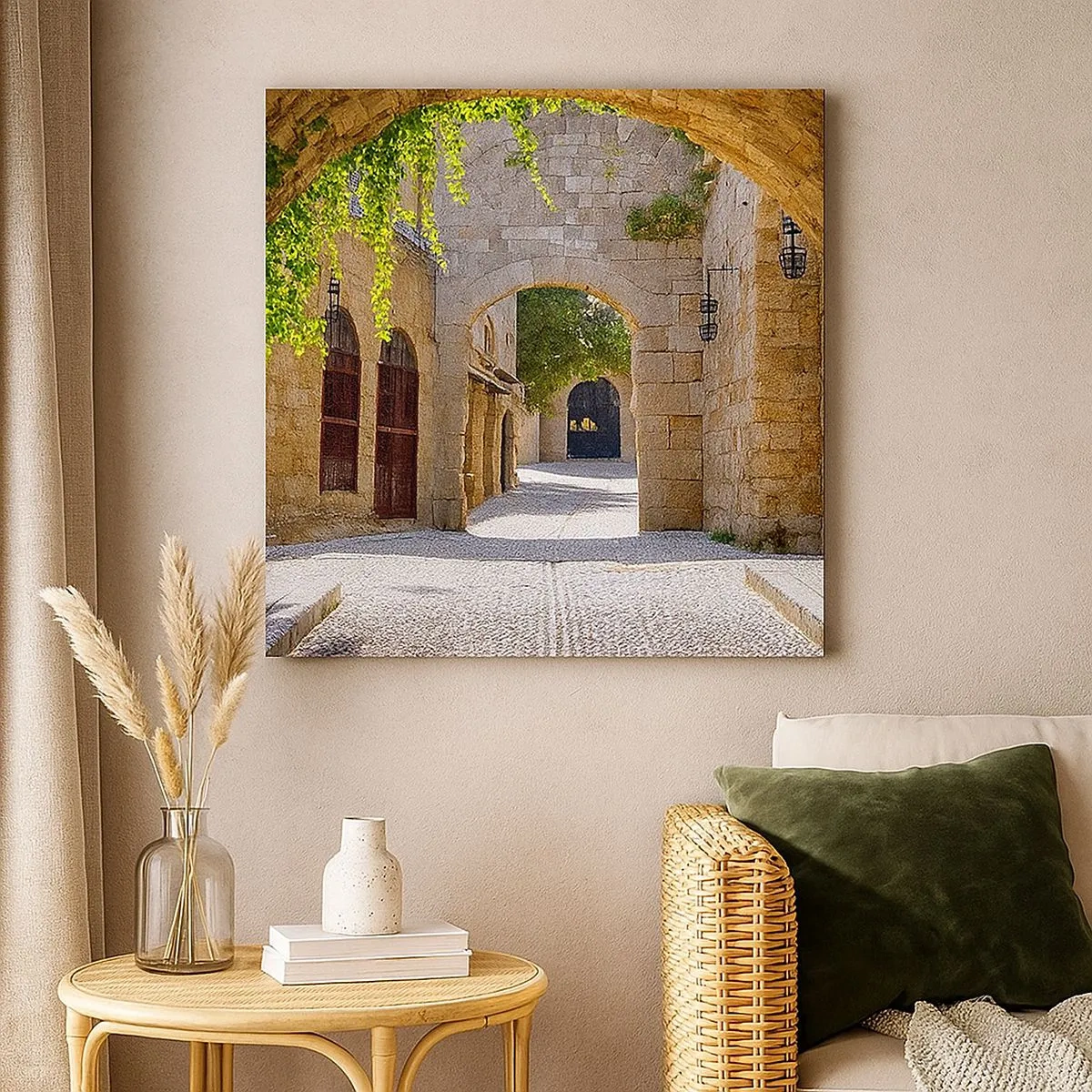 Lærredstryk - Billede på lærred - Et optog vil snart dukke op - 30x30 cm