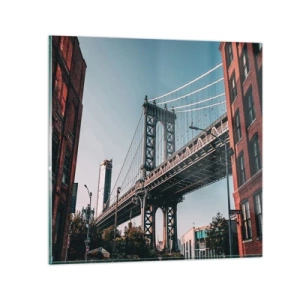 Billede på glas - Over byens bølger - 30x30 cm