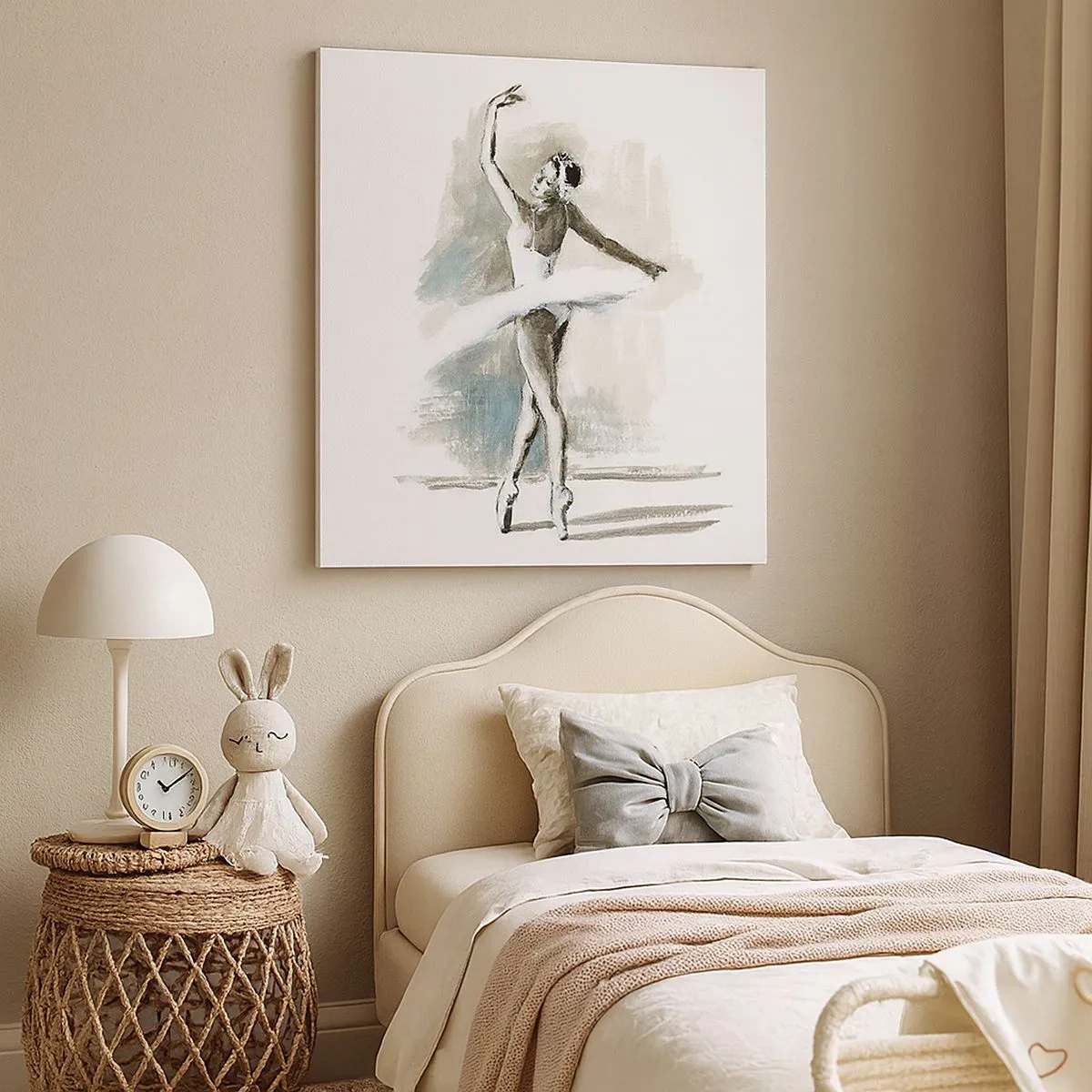 Lærredstryk - Billede på lærred - Fortryllet til en svane - 30x30 cm