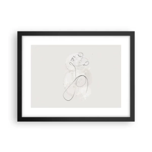 Plakat i sort ramme - Spiralen af skønhed - 40x30 cm
