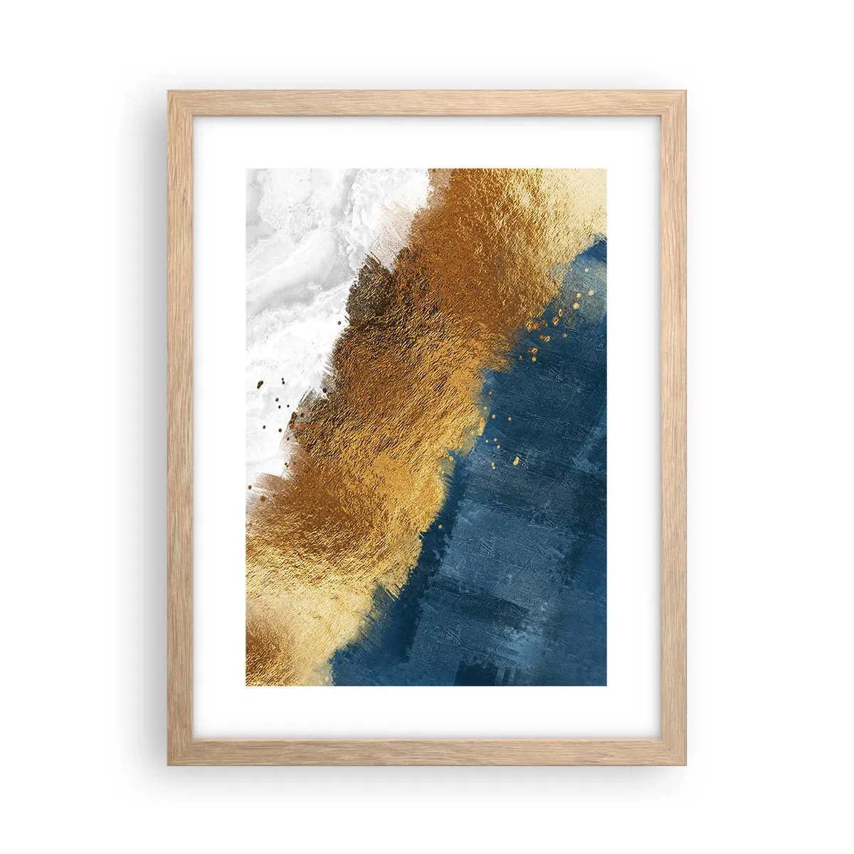 Plakat i ramme af lyst egetræ - Sommerens farver - 30x40 cm