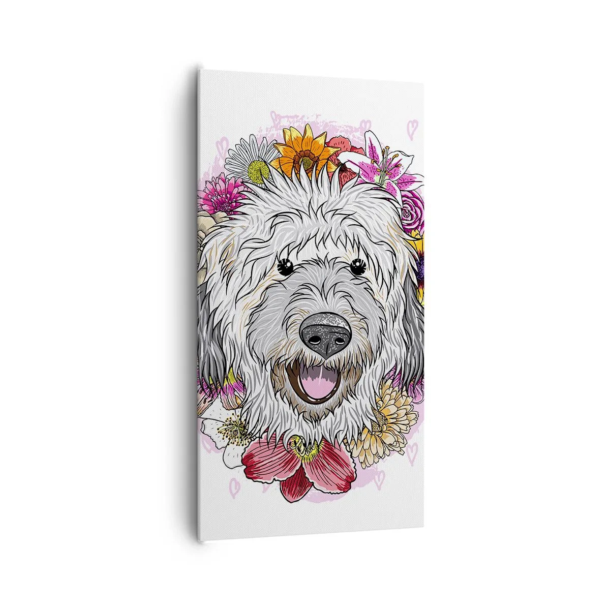 Lærredstryk - Billede på lærred - Hvalpens glæde - 65x120 cm