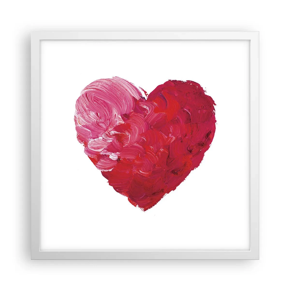 Plakat i hvid ramme - All you need is love - 40x40 cm