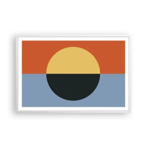 Plakat i hvid ramme - En sammensætning af varme og kølighed - 91x61 cm