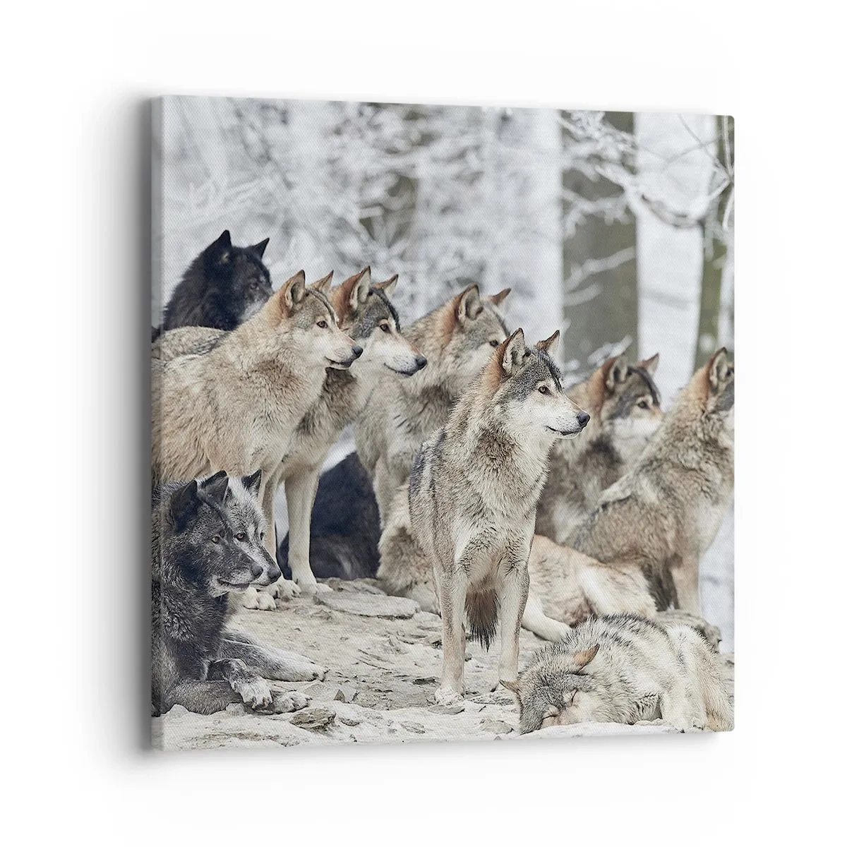 Lærredstryk - Billede på lærred - Familie og venner - 40x40 cm