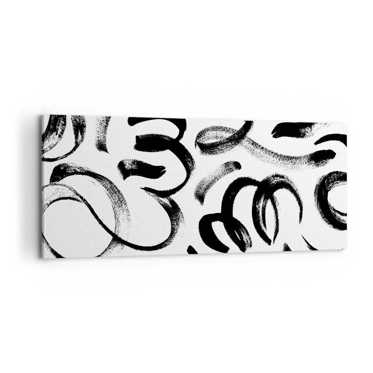 Lærredstryk - Billede på lærred - I sort og hvidt - 100x40 cm