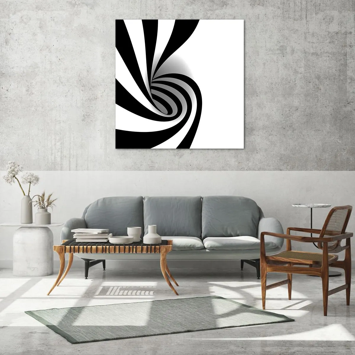 Billede på glas - Og alligevel snurrer den - 70x70 cm
