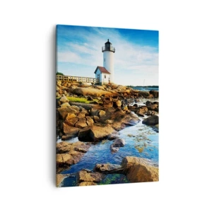 Lærredstryk - Billede på lærred - Vend tilbage med glæde, jeg ser frem til - 50x70 cm