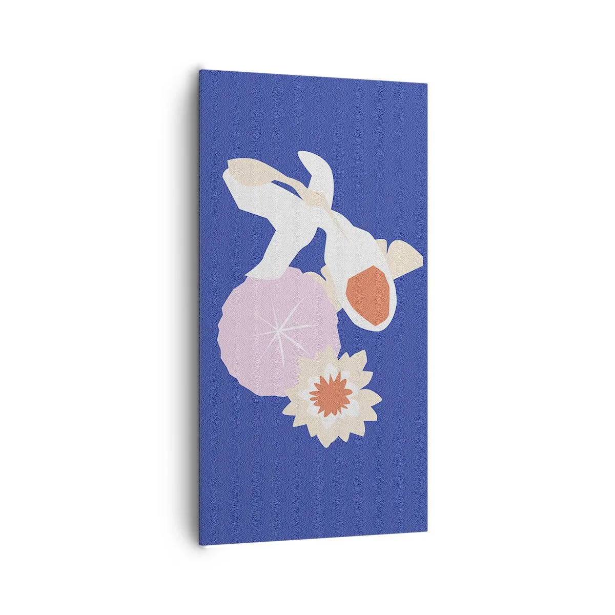 Lærredstryk - Billede på lærred - Sammensætning af blomster og knopper - 65x120 cm