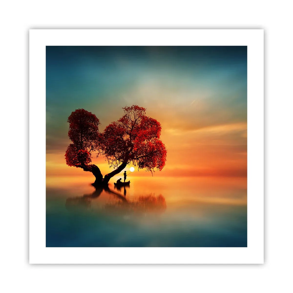 Plakat - Fjern og tavs verdensløshed - 50x50 cm