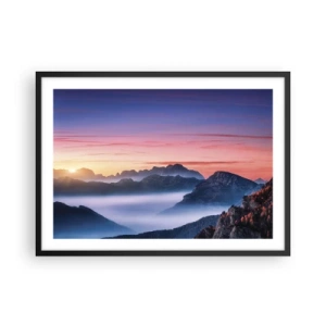Plakat i sort ramme - Over dalene - 70x50 cm