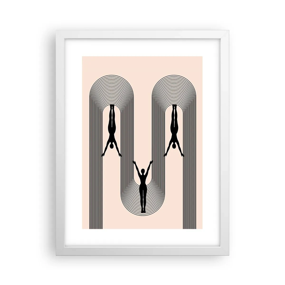 Plakat i hvid ramme - På hovedet nedad - 30x40 cm