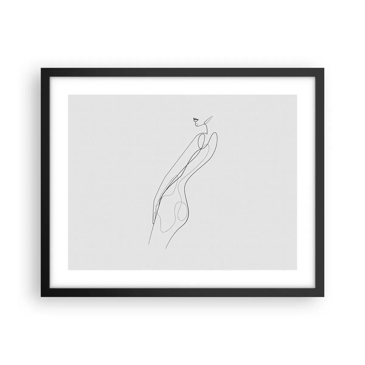 Plakat i sort ramme - Næppe et løfte - 50x40 cm