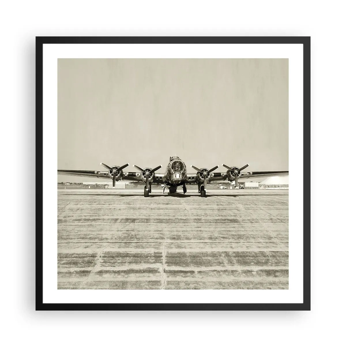 Plakat i sort ramme - Som altid klar - 60x60 cm