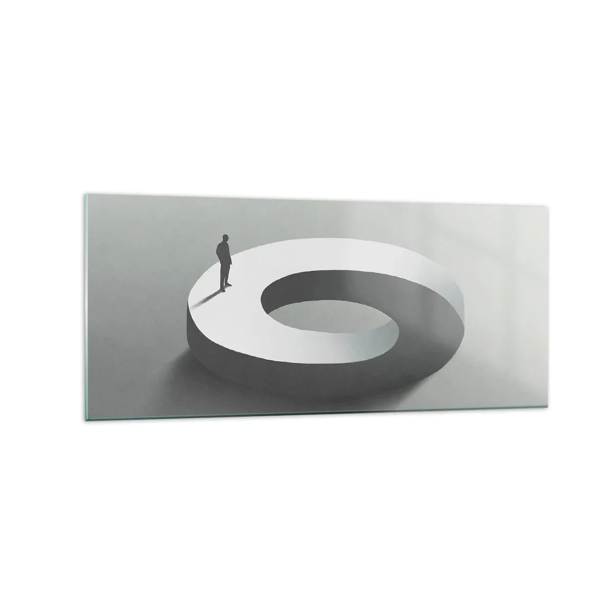 Billede på glas - Og vær klog - 120x50 cm